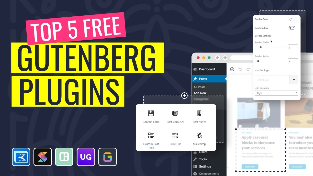 Top 5 Free Gutenberg Plugins - Free Gutenberg Add-ons and Blocks
