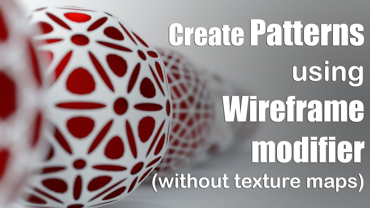 Create Patterns using wireframe modifier