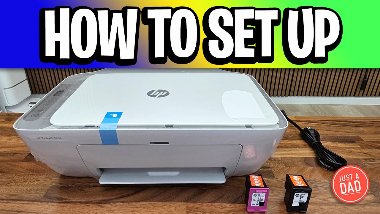 How to  SET UP Wi-Fi  HP DeskJet 2855e Printer Connect To Wifi Install Ink & Paper & Unboxing