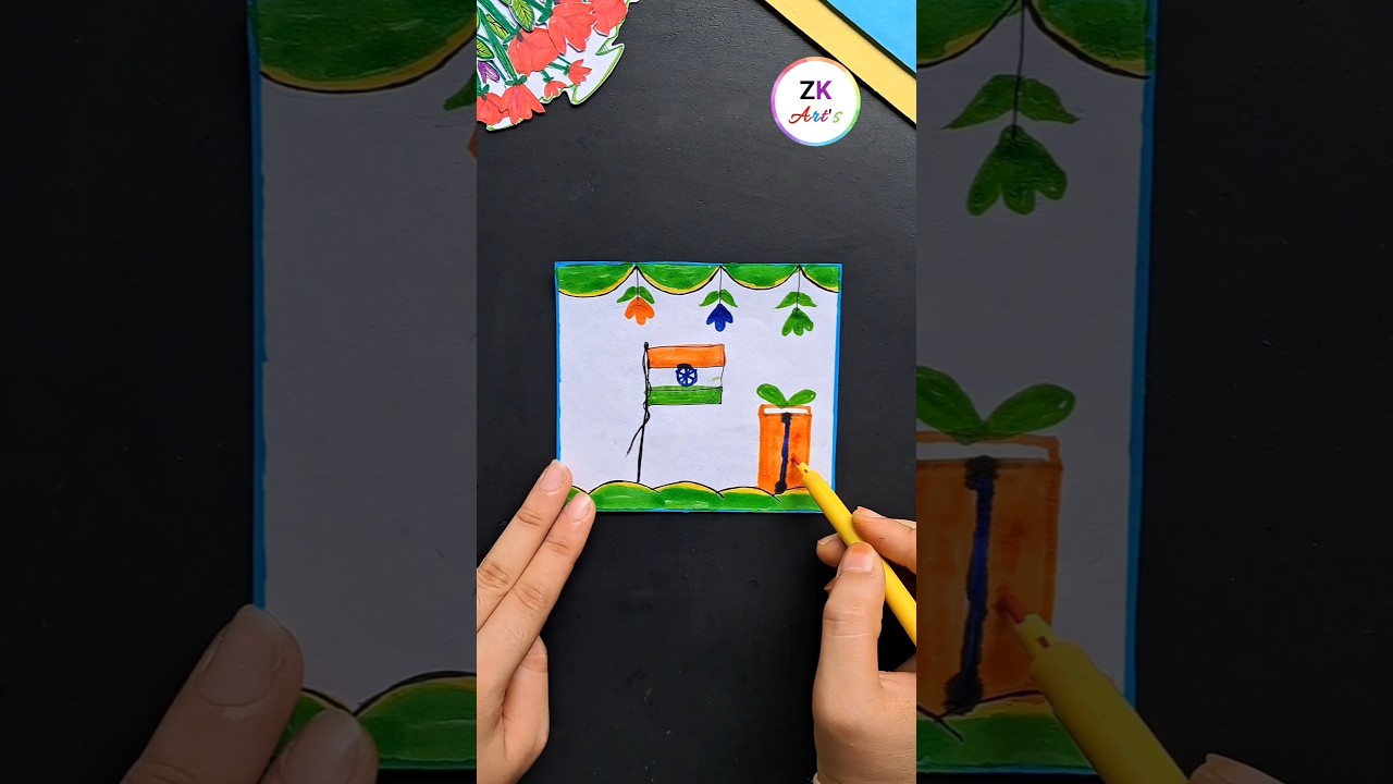 Happy Republic Day | Indian flag drawing 🇮🇳 