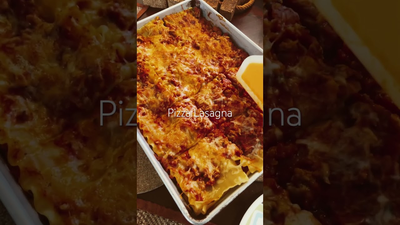 HOW TO MAKE SIMPLE PIZZA LASAGNA? #lasagna #pizza #lasagnapizza #aikitchen