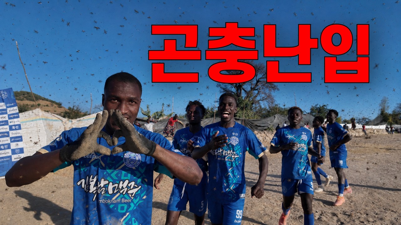 곤충 대량발생으로 경기 중단, 오늘도 평화로운 말라위 3부리그 축구 실황