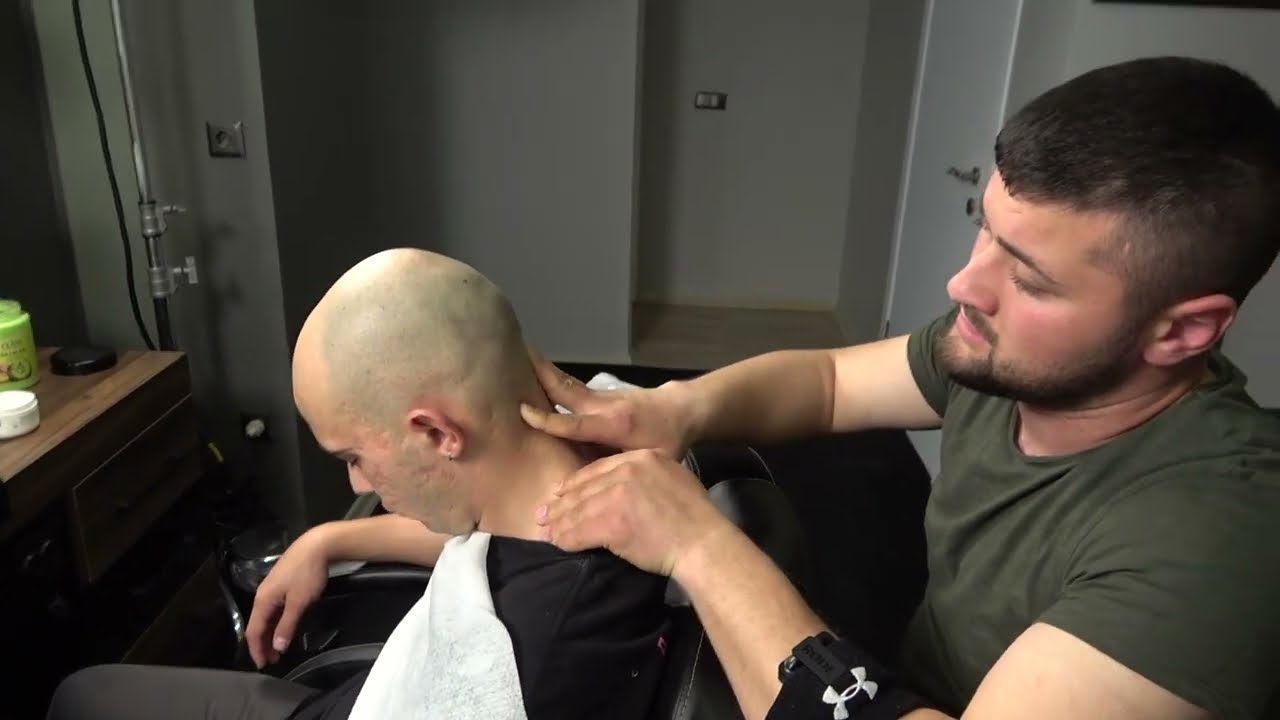 💈 Asmr Barber Head Massage | Face Massage | Back Masage