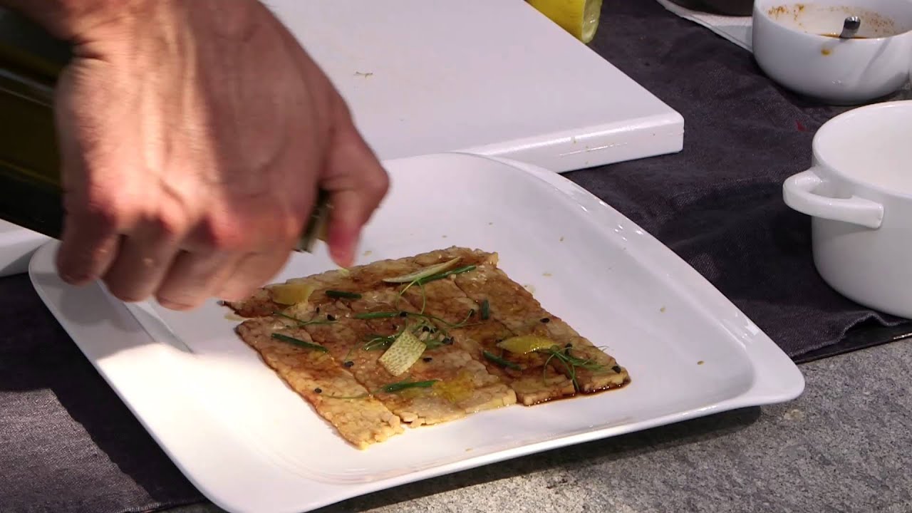 Vegetale: Carpaccio di tempeh marinato