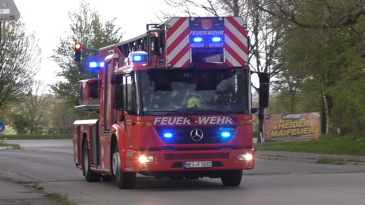 [FEU G Y - Feuer in der Kaserne] Einsatzfahrten zur Einsatzübung in Heide