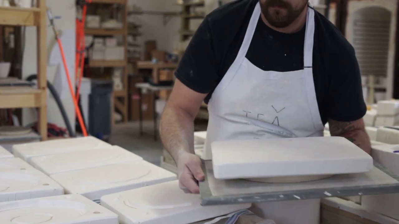 Making a Slipcast Porcelain Pottery Plate