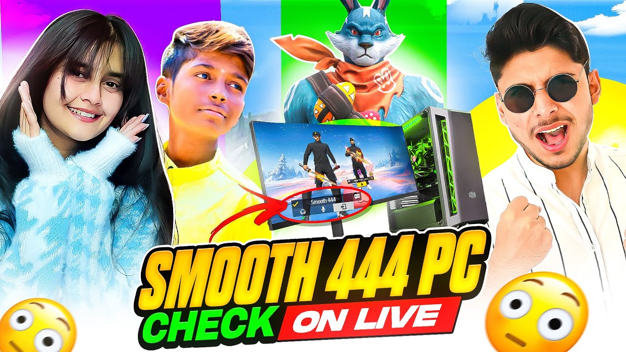 BETTER THAN SMOOTH444 ! 🤯 CUTE GIRL CHECK SMOOTH444 PC ON LIVE 😨😬 @Nonstop Gaming