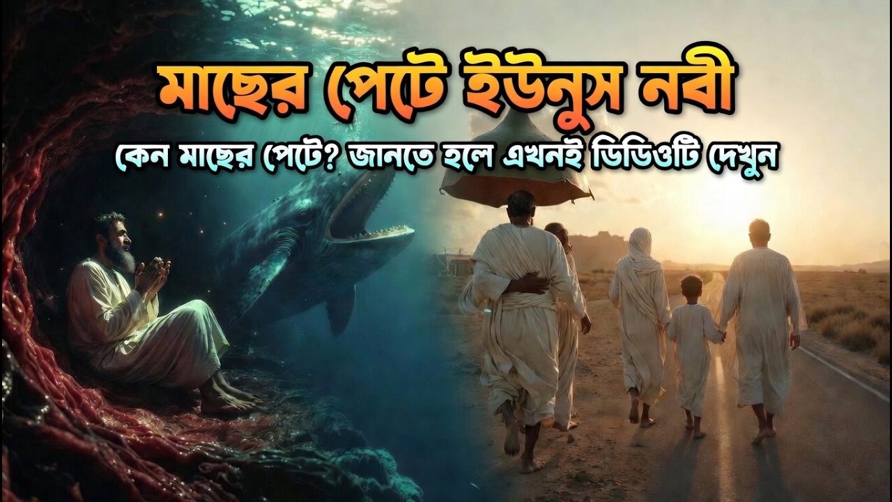 মাছের পেটে ইউনুস নবীর জীবন কাহিনী | হযরত ইউনুস আঃ ও মাছের অলৌকিক কাহিনী । #Islamic_History #Khiyam