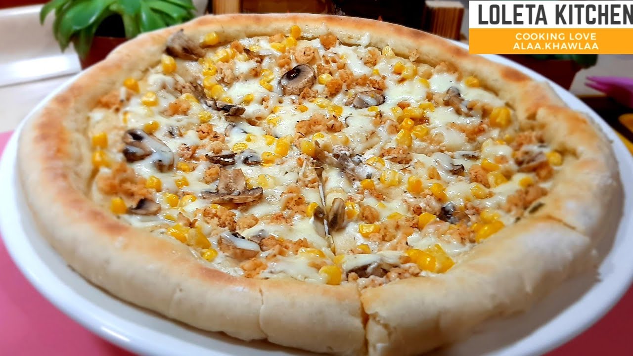 🍕بيتزا الرانش🍕من ألذ وأروع أنواع البيتزا بالعجينة الإيطالية الأصلية والقطنية👌مع طريقة عمل صوص الرانش