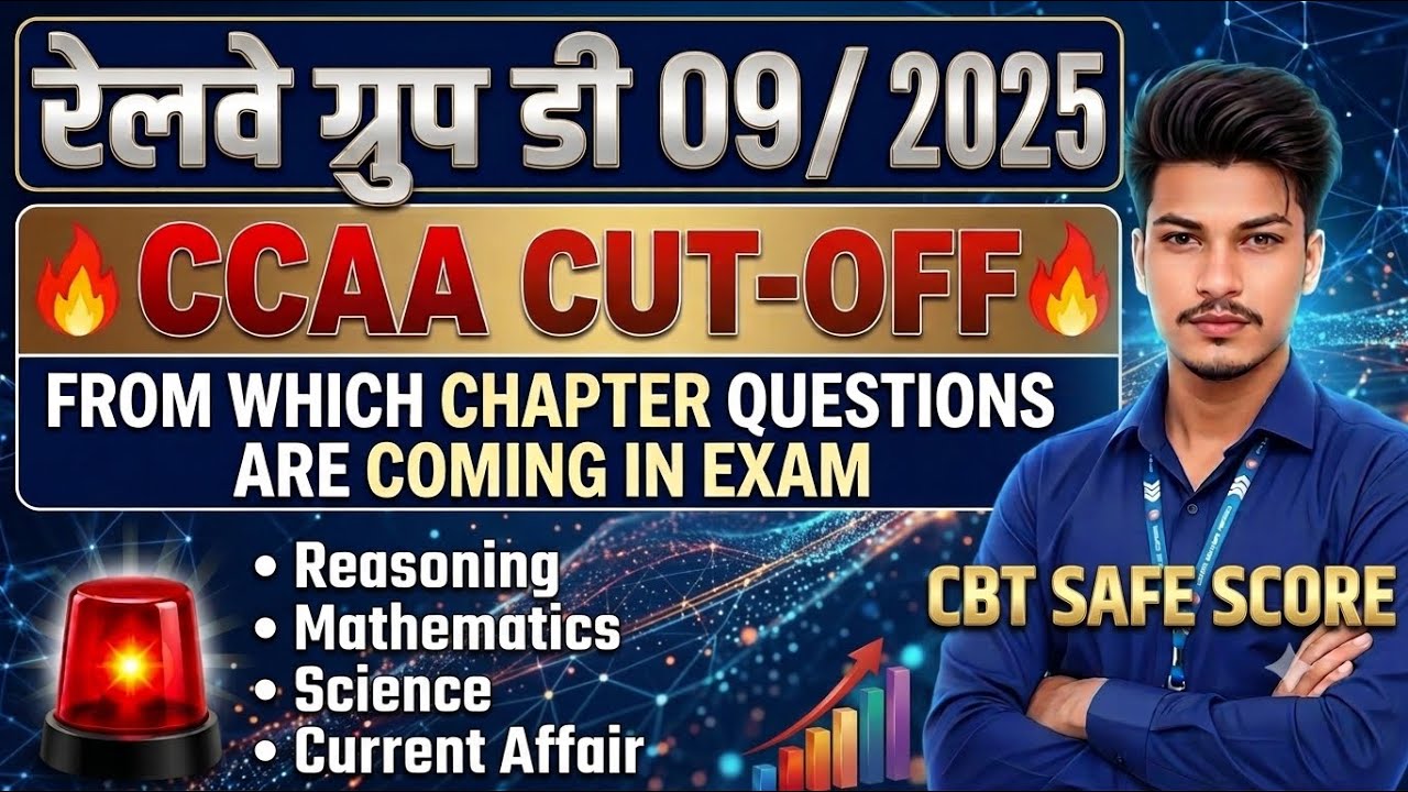 Railway Group D 2025 Exam Analysis 🚀 | CCAA Cut-off, CBT Safe Score & Chapter-Wise Questions