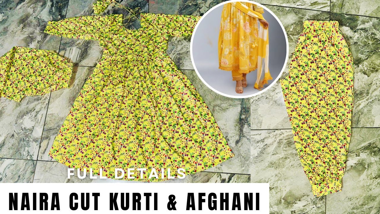 Naira style kurti और Afghani आसानी से सीखे