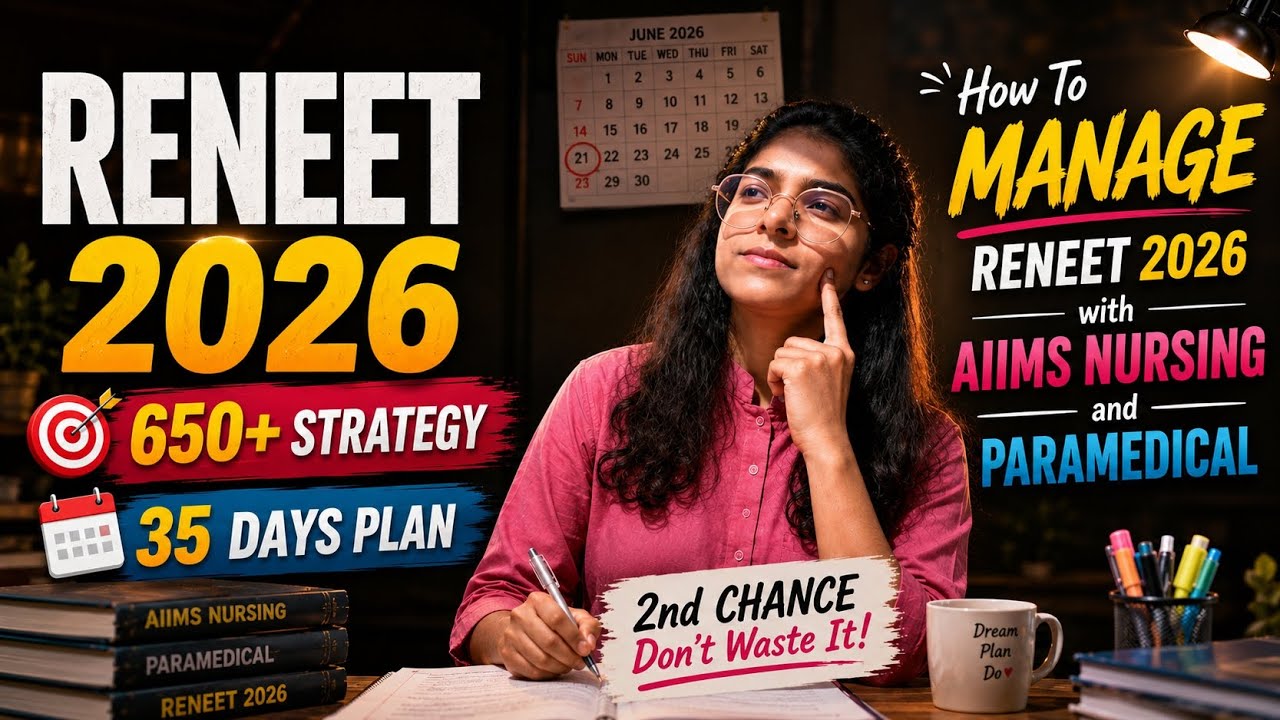 How to Manage RENEET with AIIMS 2026 || complete strategy 🎯 #neet #aiims #bscnursing #paramedical