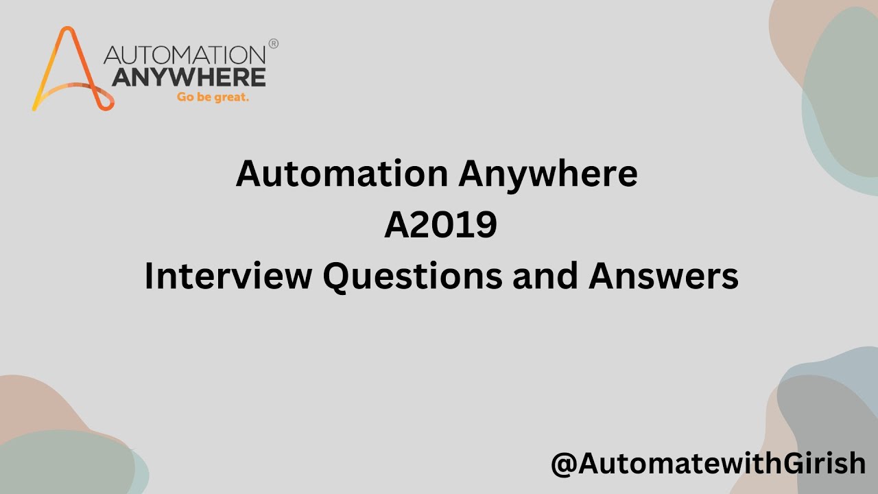 Automation Anywhere Interview Question and Answer | Excel task | #a360 #automationanywhere