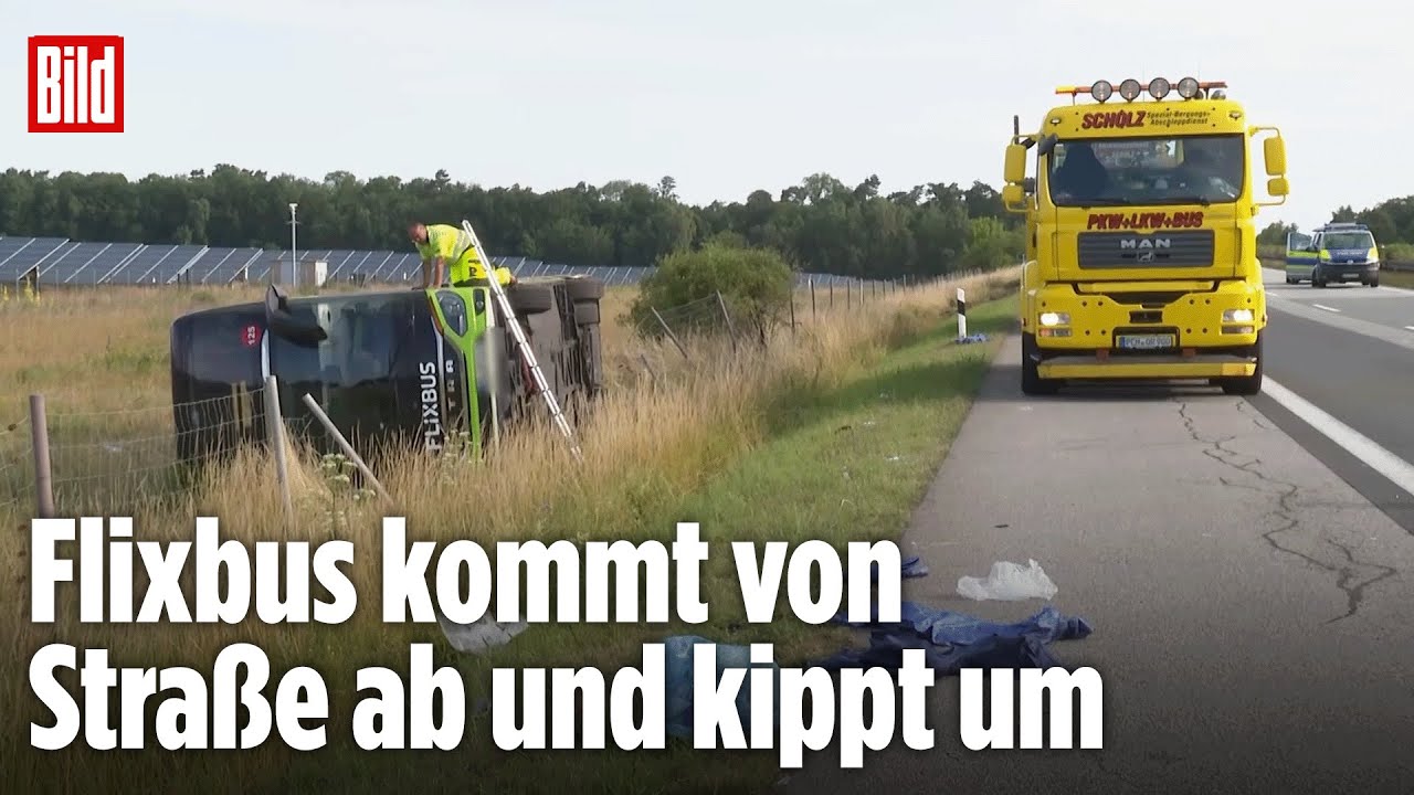 Mecklenburg-Vorpommern: Horror-Unfall mit Flixbus – 20 Verletzte