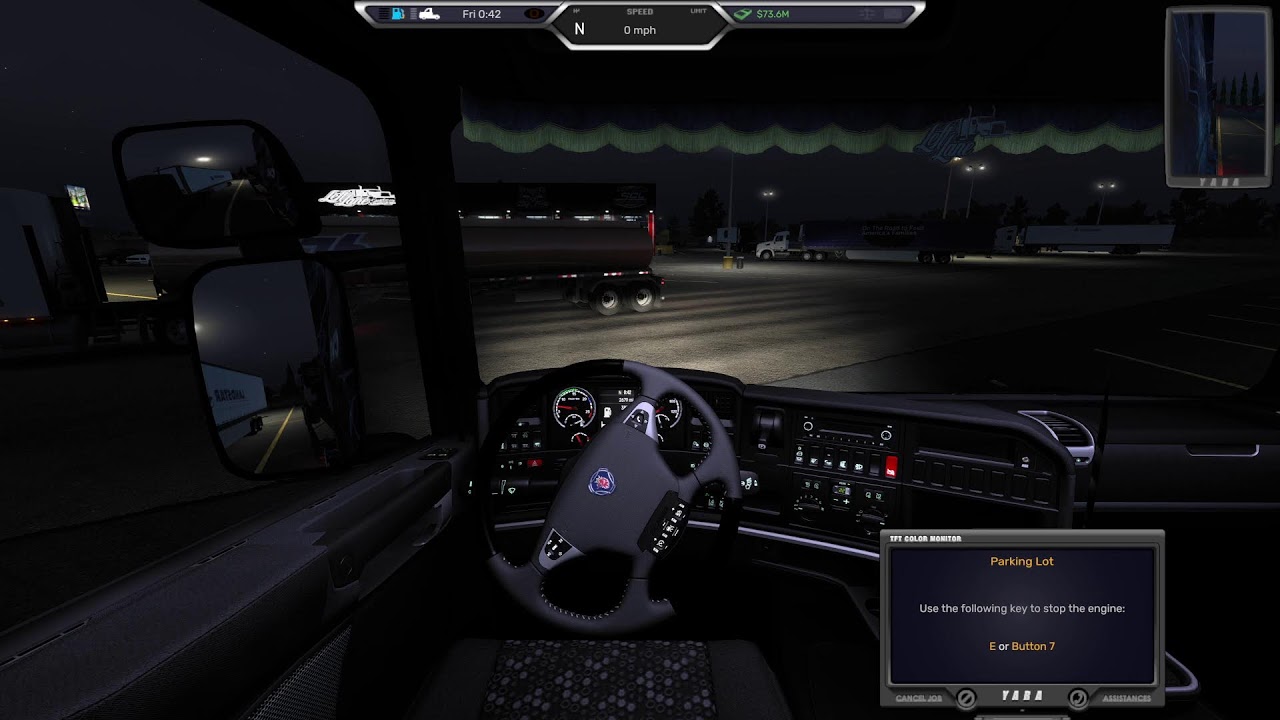 A.T.S...LIVE...Featuring...Scania R x Cat 3406E 550hp Eng...at work for C.V.L in Left Lane...Join Us