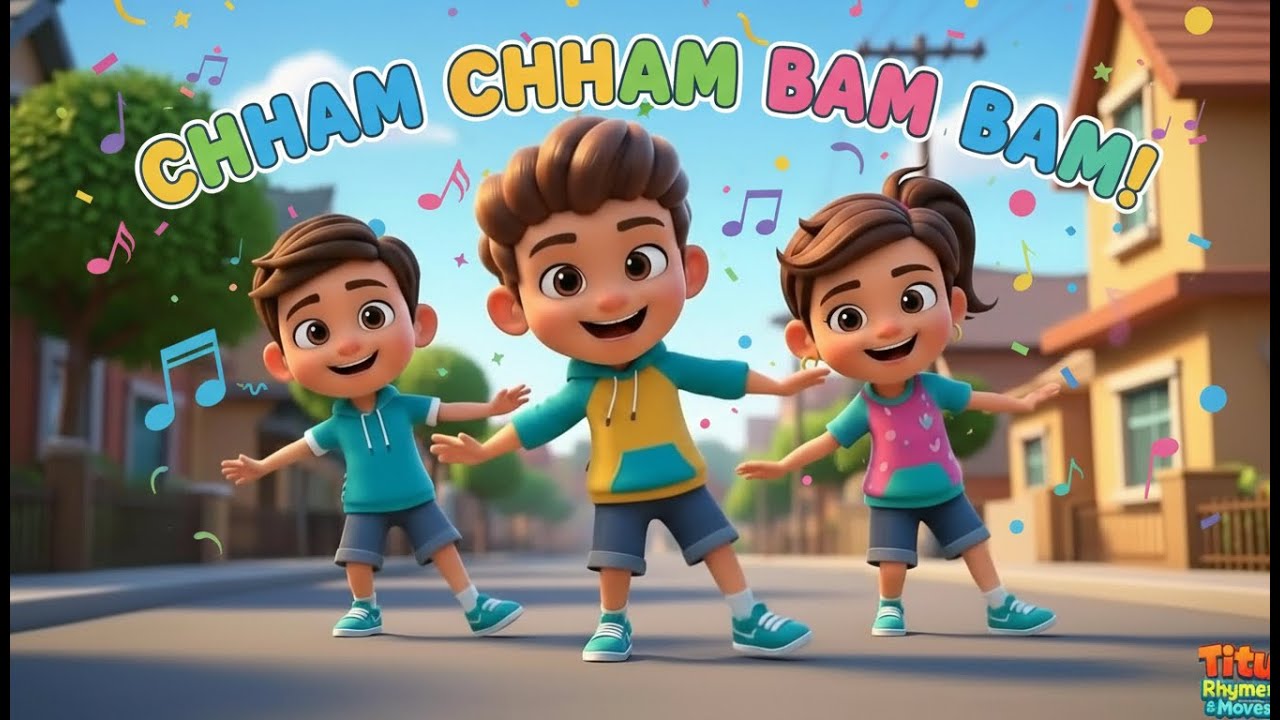 Chham Chham Chham Bam Bam Bam 🎶 | Kids Dance & Action Song | Hindi Rhymes for Toddlers