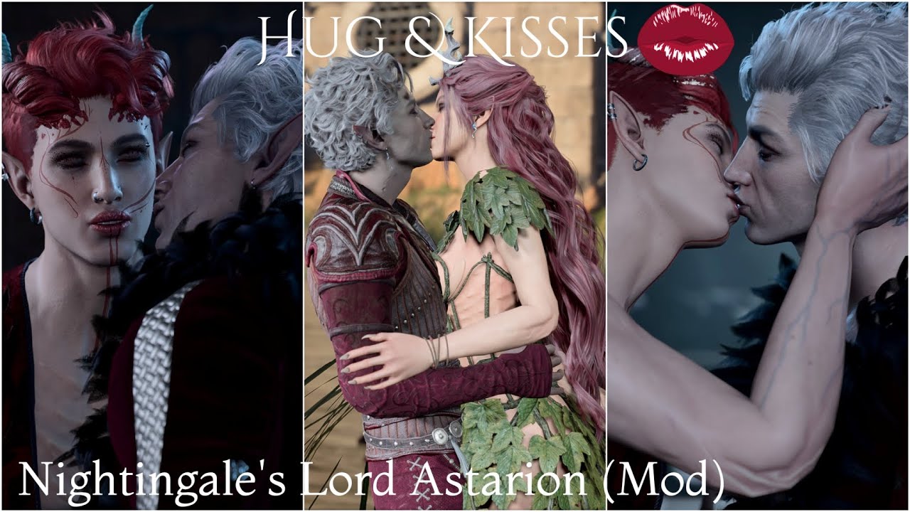 Astarion Romance Hug & Kisses for Ascended Astarion mod #astarion  #bg3  Baldur's Gate 3