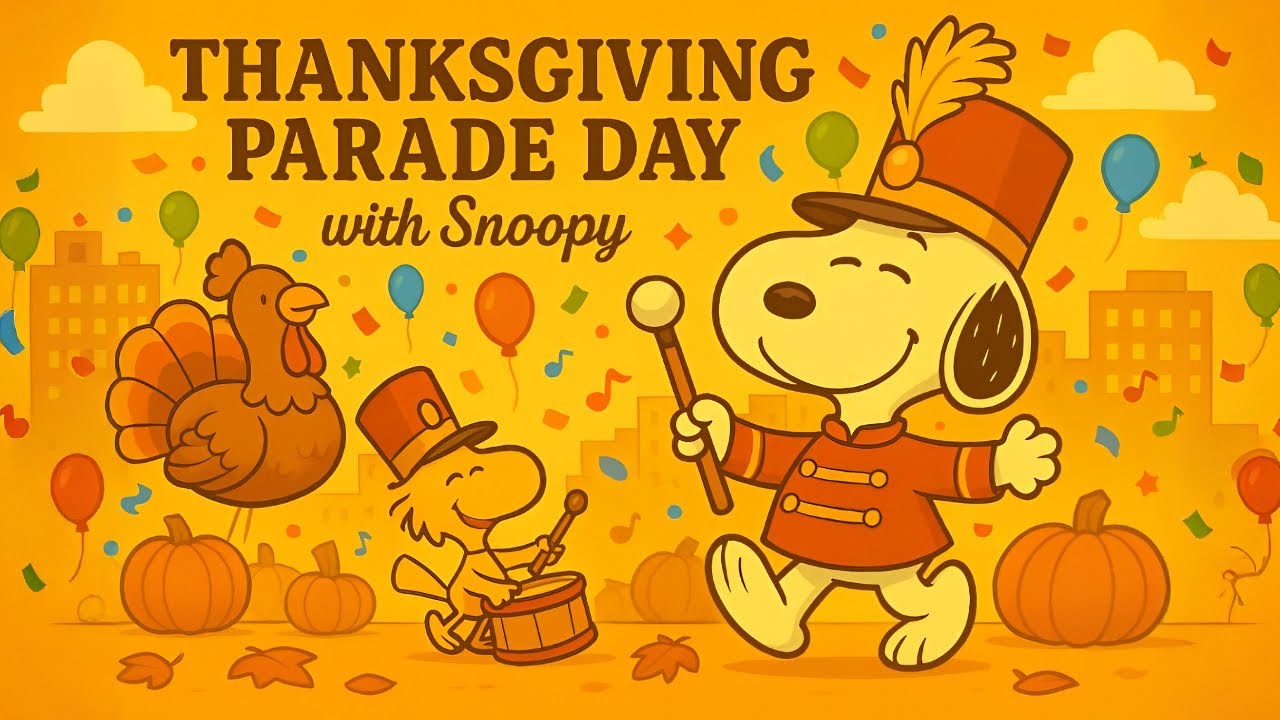 🎉 Thanksgiving Parade Jazz with Snoopy 🎺 Relaxing Holiday Music for Joy and Cozy Moments 🥧