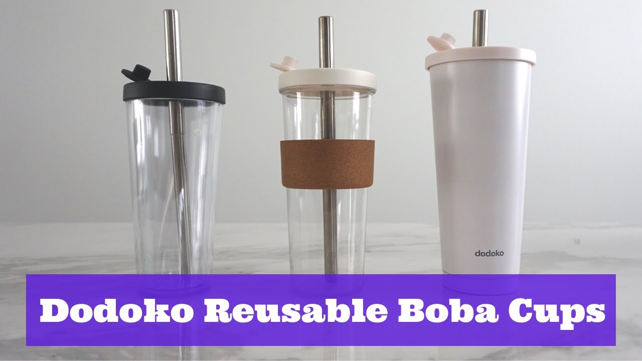 Comparing 3 Reusable Boba Cups from Dodoko