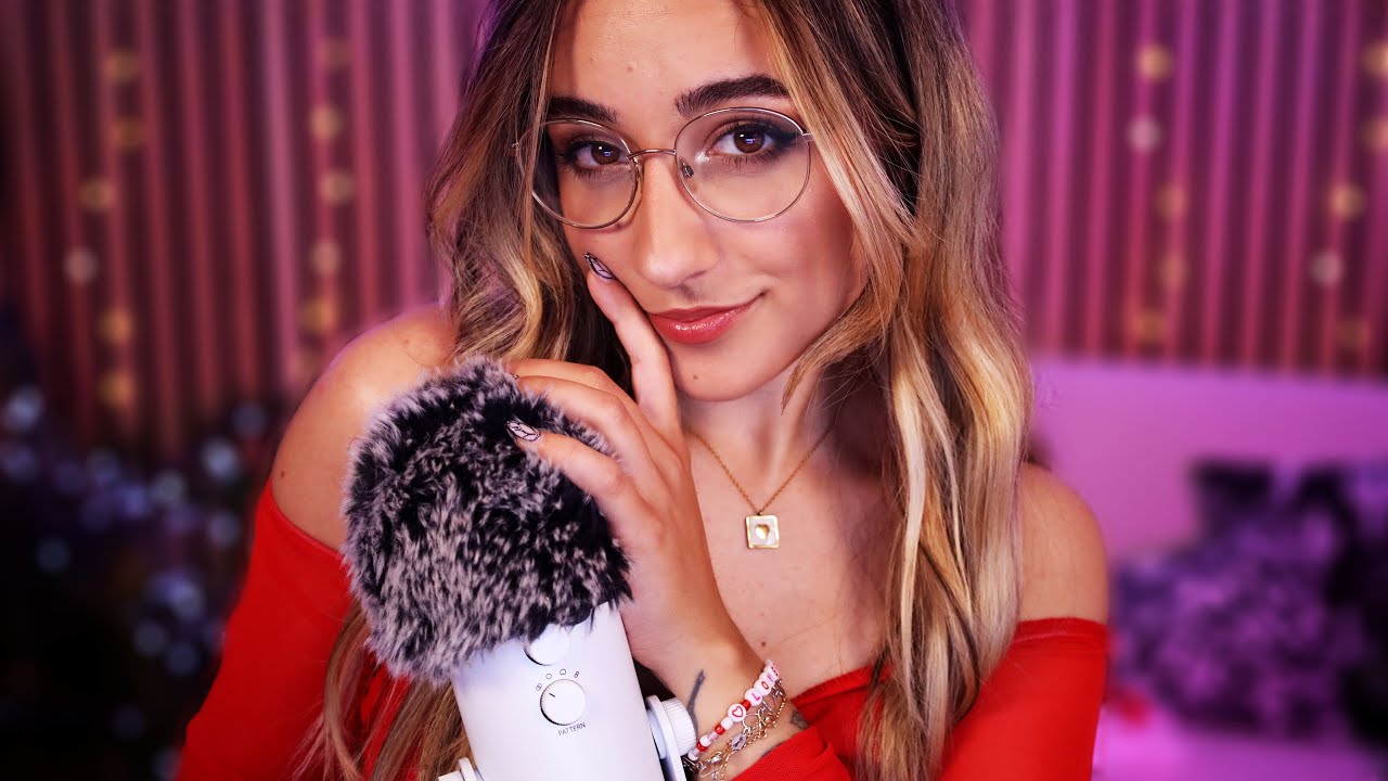 ASMR | Slow Mic Brushing & Whispers (with word repetition) 💖