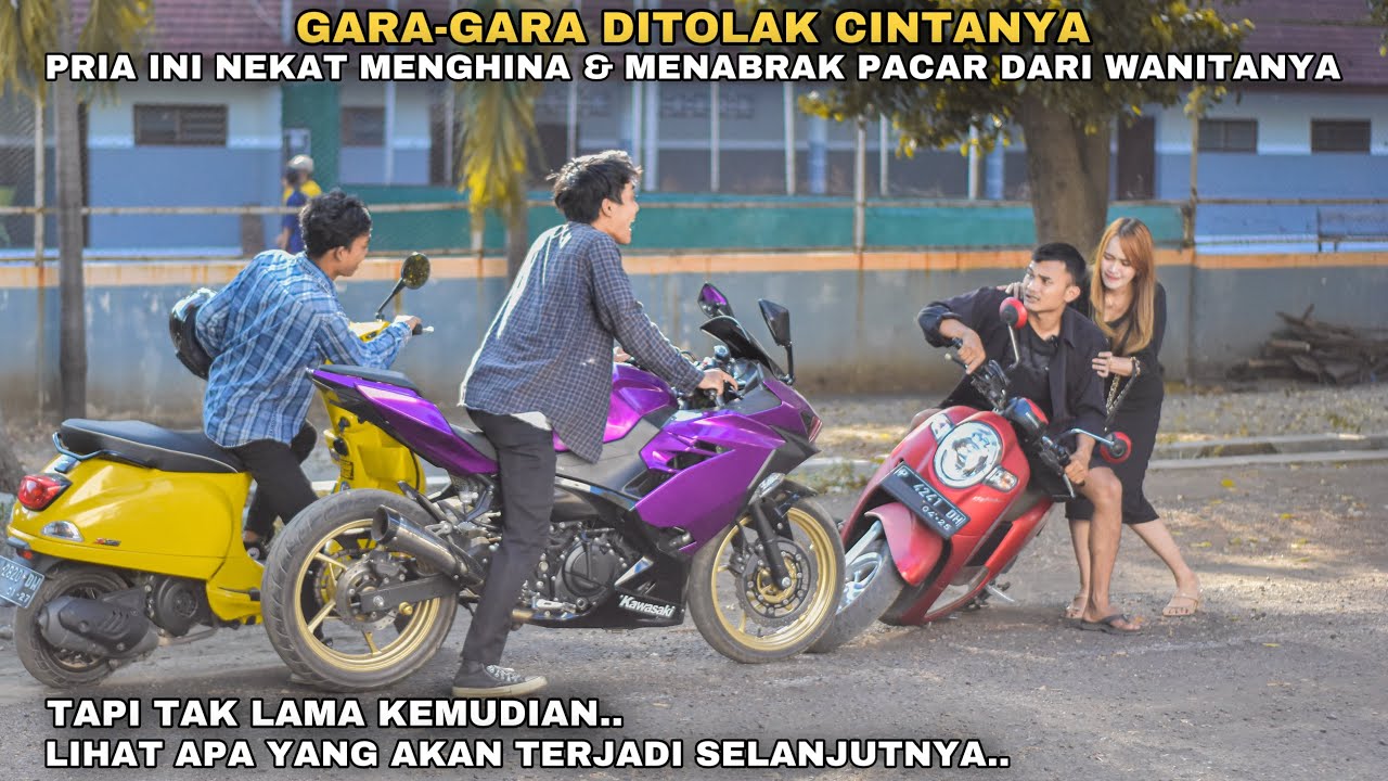 GARA-GARA DITOLAK CINTANYA, PRIA SOK INI NEKAT MENGHINA & MENABRAK PACAR DARI WANITA YANG DISUKAI !!
