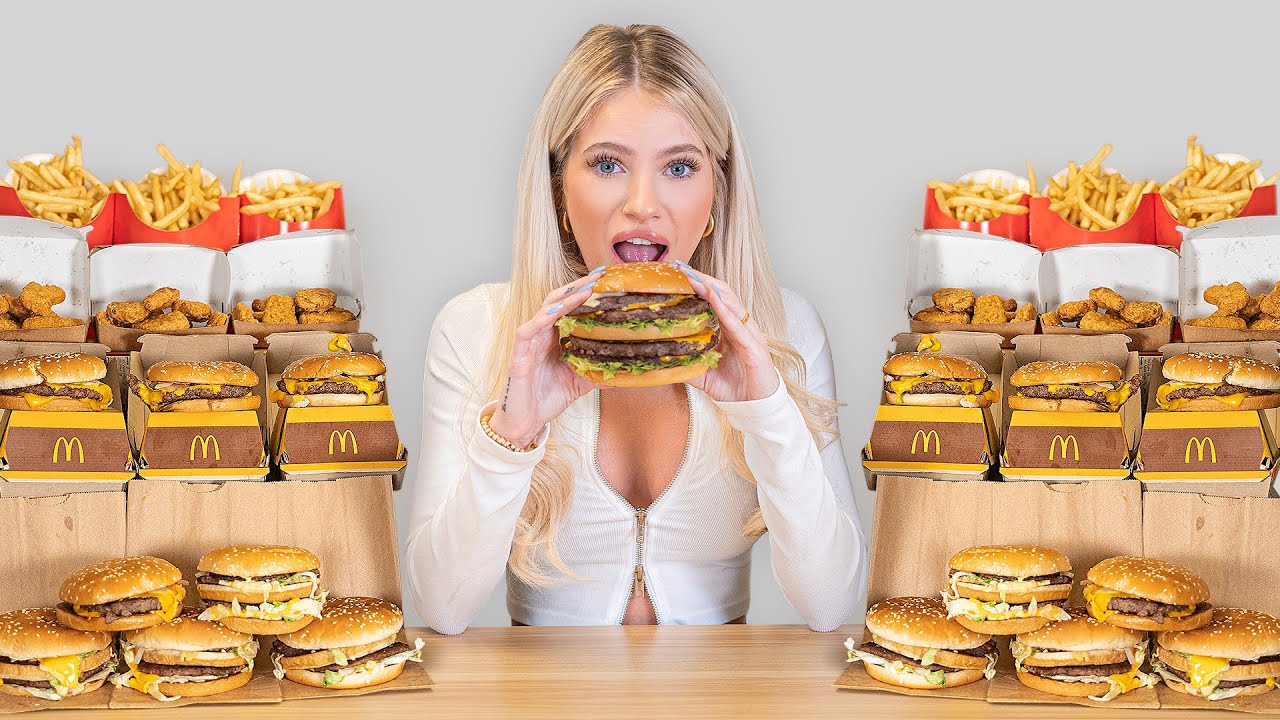 100lb Girl Eats EVERYTHING at McDonalds