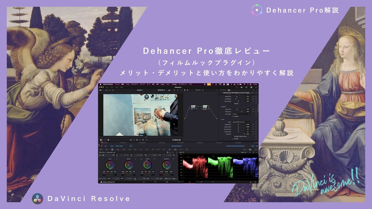 Dehancer Proは難しい？フィルムルックに仕上げるプラグインの使い方を、初心者にもわかりやすく解説＆メリットとデメリットをレビュー【DaVinci Resolve】