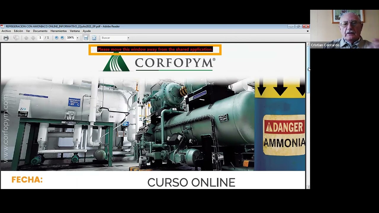 REFRIGERACIÓN INDUSTRIAL CON AMONIACO - CLASE 1 - CORFOPYM