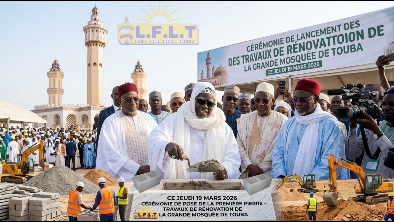 🔴En direct Cérémonie de lancement des travaux de rénovation de la Grande Mosquée de Touba