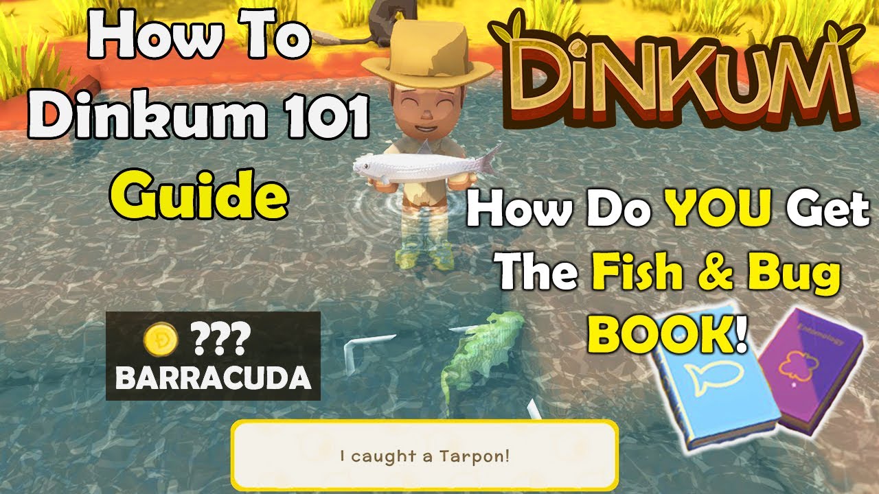 Руководство для начинающих Dinkum 101 - Как ловить рыбу и ловить насекомых - BARRACUDA = $$$ Симу...