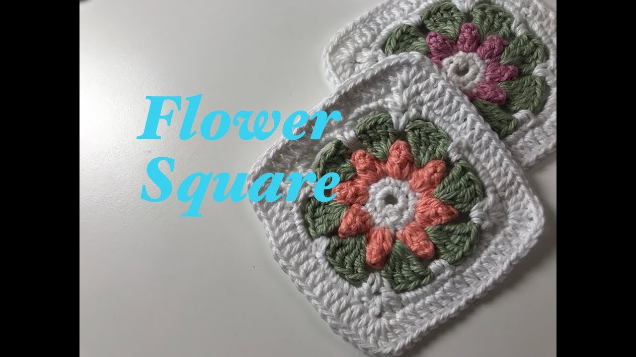 HOW TO CROCHET A GRANNY SQUARE WITH FLOWER CENTRE // Ophelia Talks Crochet