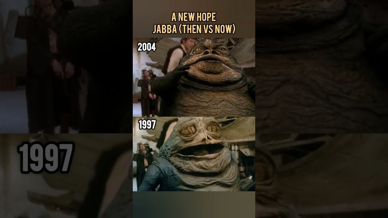 Star Wars A New Hope | Jabba The Hutt  (Then vs Now) 1997 version - 2004 Updated version #shorts