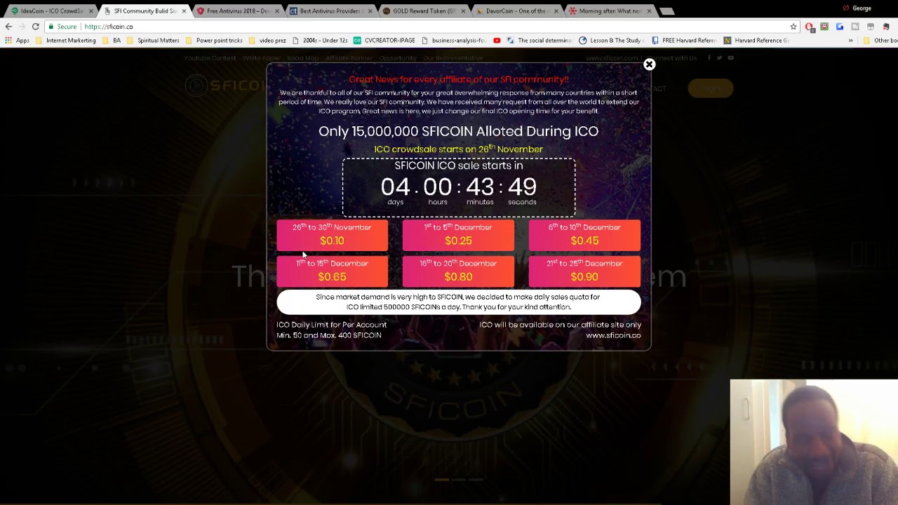 Update on Idea Coin and SFI Coin