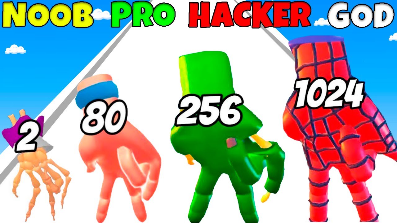 NOOB vs PRO vs HACKER vs GOD - Hands Rush 3D