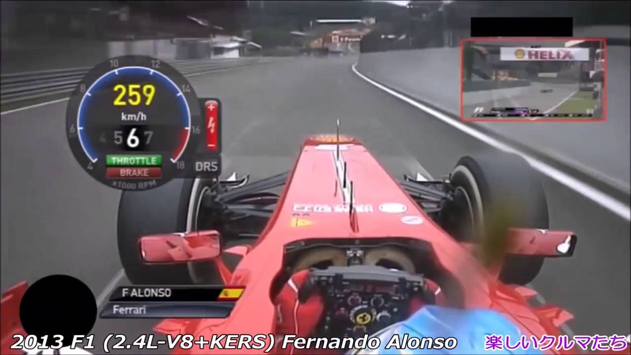 F1の速さがもはや神！オールージュをオンボード映像で比べてみた Eau Rouge Onboard