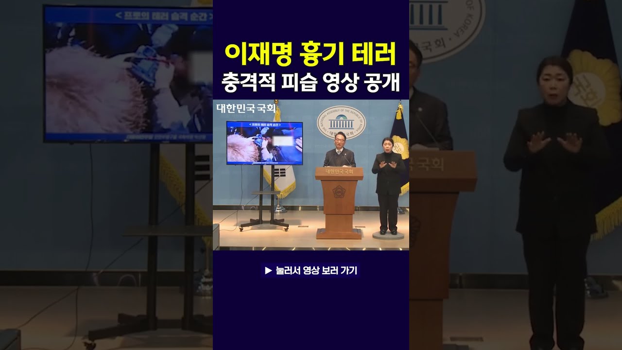 박선원, 실제 칼 꺼내며...이재명 충격적 피습 영상 공개