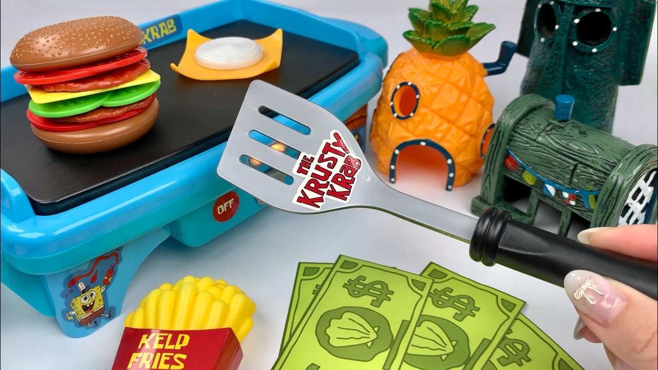 [🐰toy asmr🐰] SpongeBob Krabby Patty Cooking PlaySet ASMR Satisfying with Unboxing | Review Toys