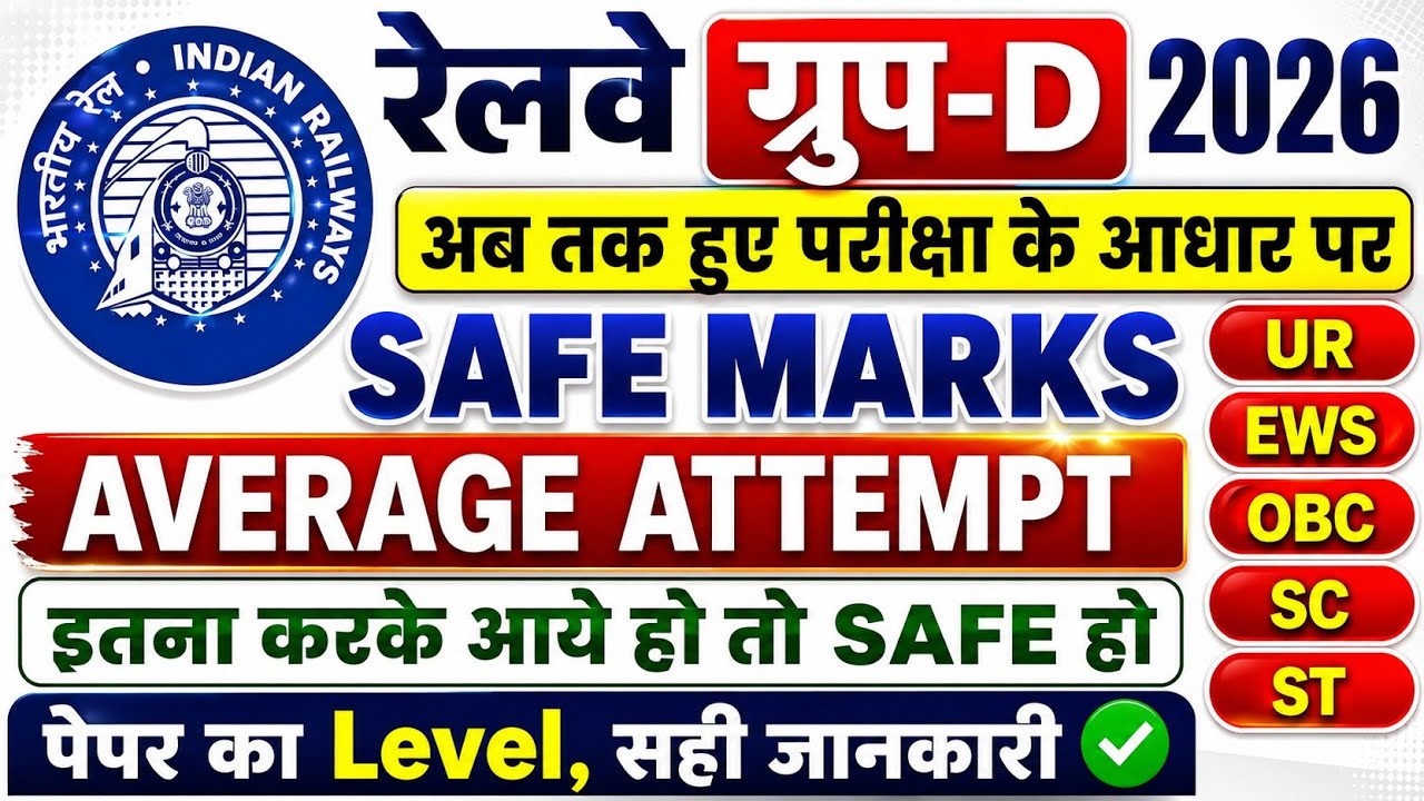 इतना करके आये हो तो Selection पक्का? 🔥 Group D Safe Cut Off 2026 | Railway Group D Analysis Today