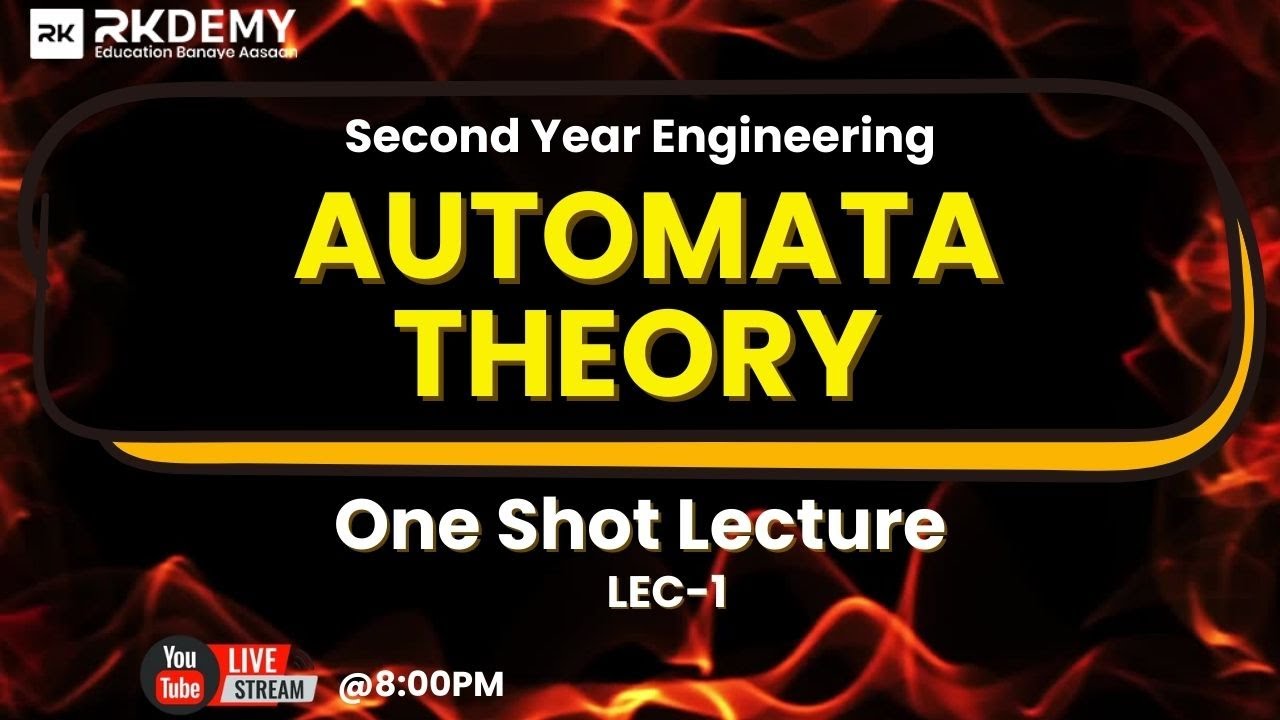 Automata Theory One Shot Lecture -01 ( Part -1 ) | ASHISH SIR | 2nd Year Engg. | All Universities