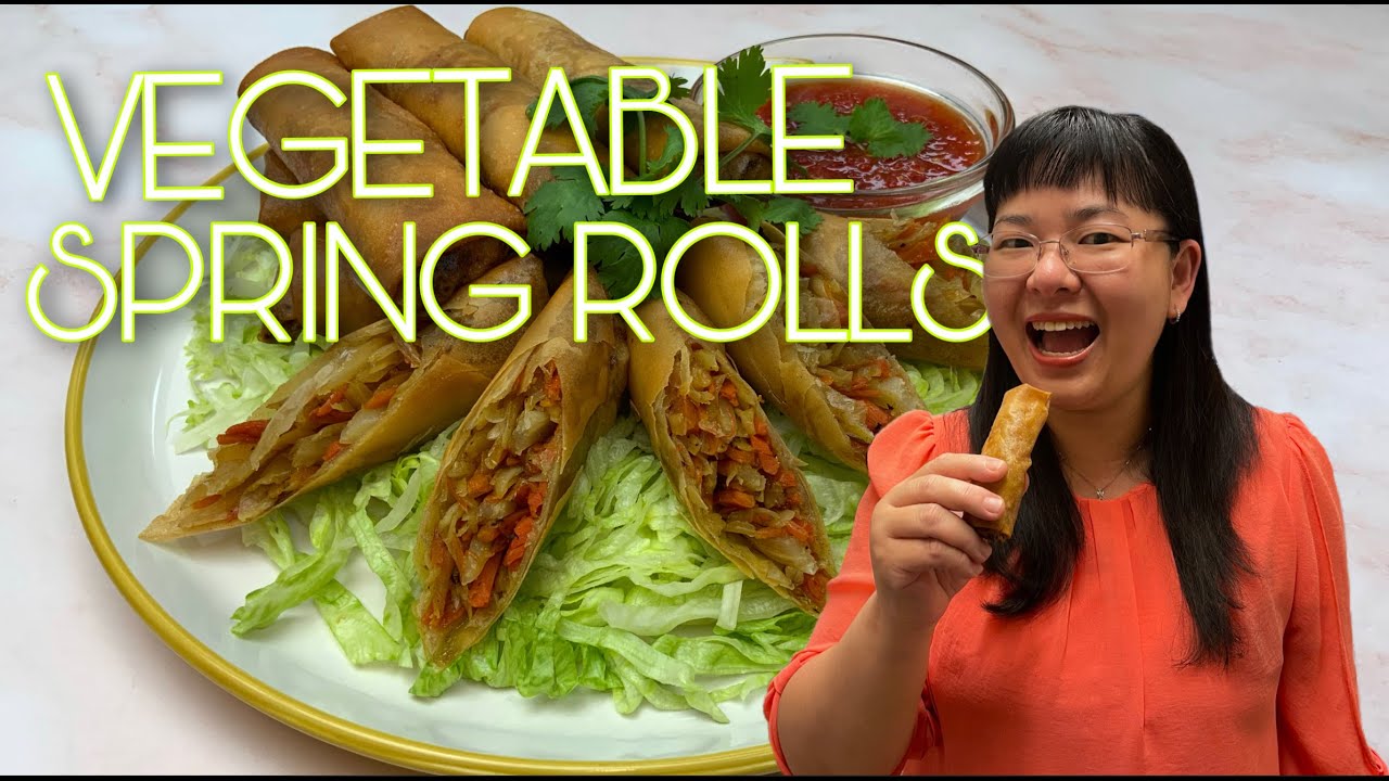 Crispy Vegetable Springrolls with Homemade Sweet Chilli Sauce