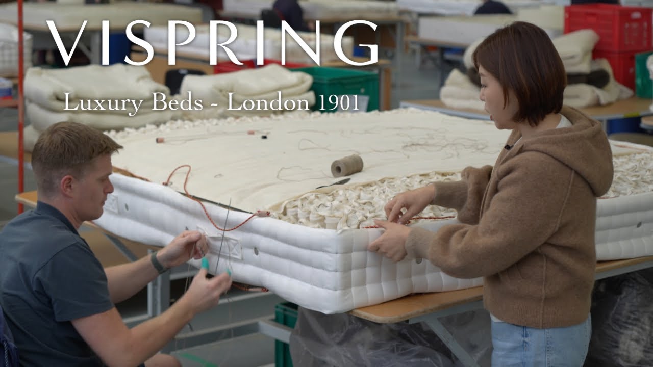 [4K] 상위 1%가 선택하는 꿈의 침대 VISPRING 바이스프링 : 영국 플리머스 공장🛏️런던 플래그쉽 스토어 탐방기