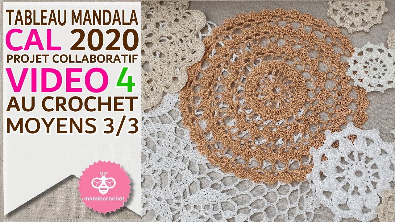 Comment faire un tableau original CAL 2020 EPISODE 4 au crochet ,tuto ,pas à pas #mamiecrochet