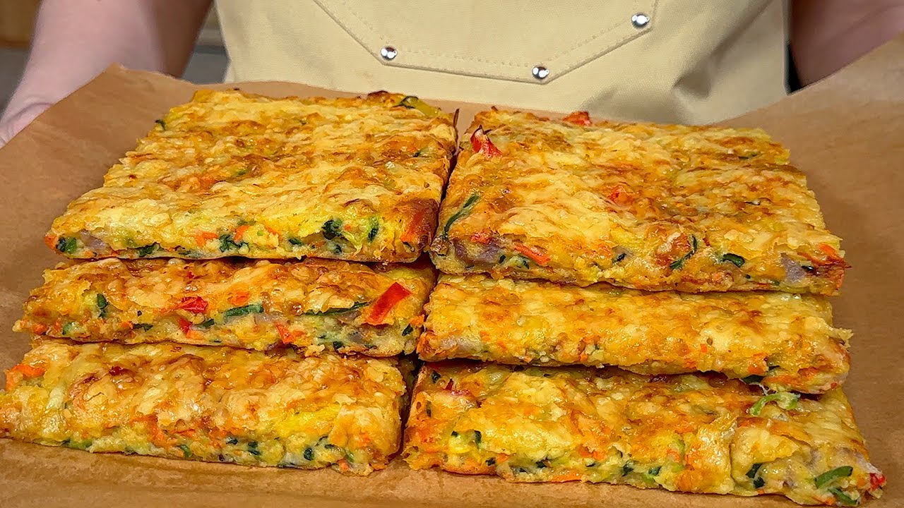 Кабачковый шедевр, лучше пиццы! Просто натрите 2 кабачка! Просто вкусно!