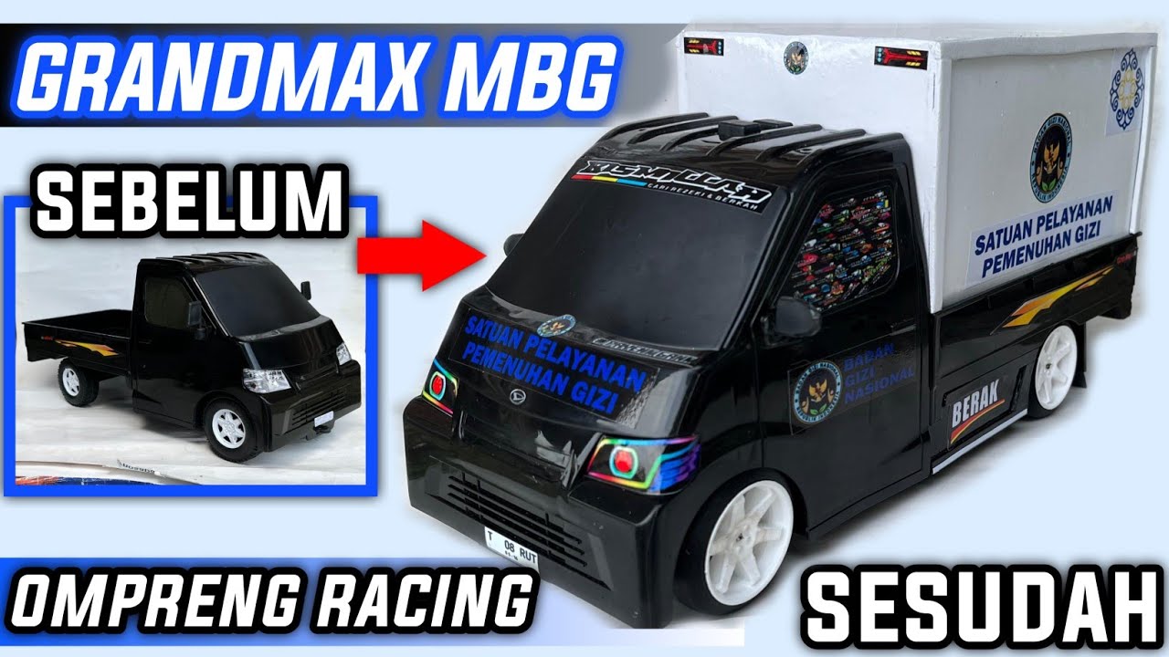 MODIF MINIATUR PICK UP GRANDMAX PLASTIK JADI MOBIL BOX MBG