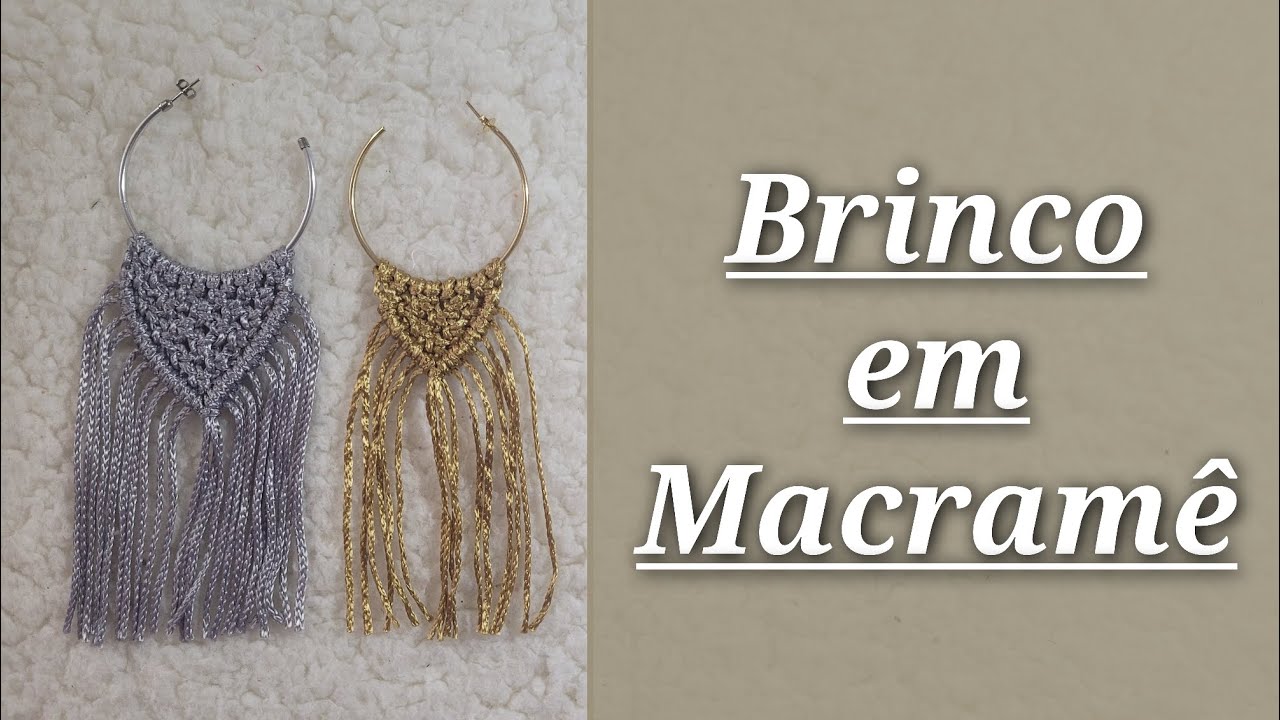 Brinco em Macramê
