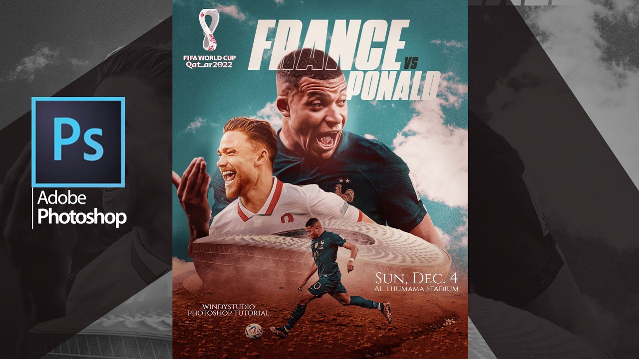 FIFA world cup 2022 France VS Poland poster 