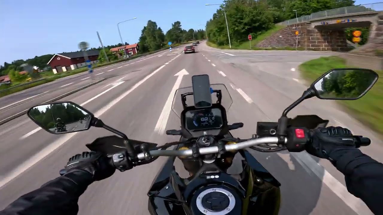 A five bike ride-out to a testride at dealership