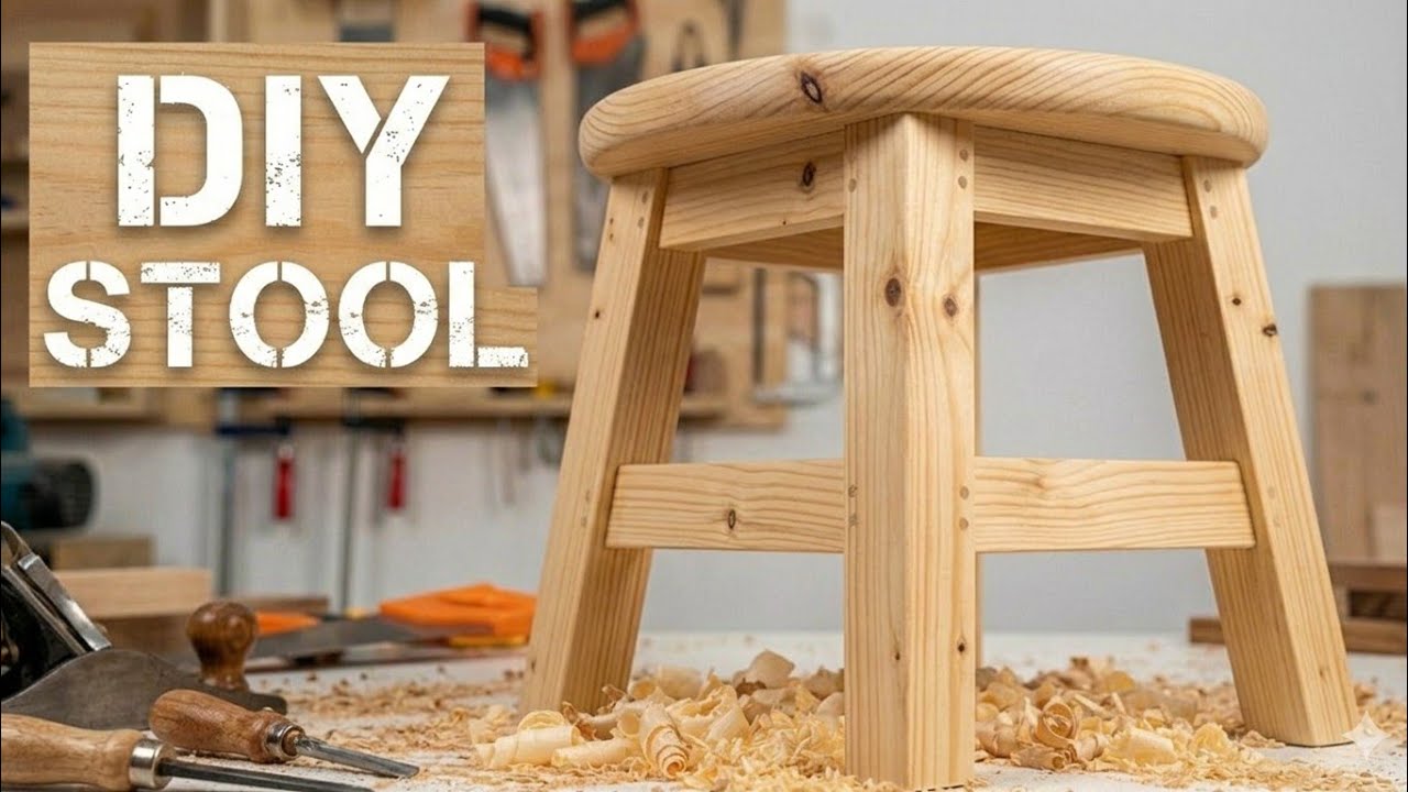 How to Make a handmade Wooden Stool | step by step Easy DIY Woodworking Project