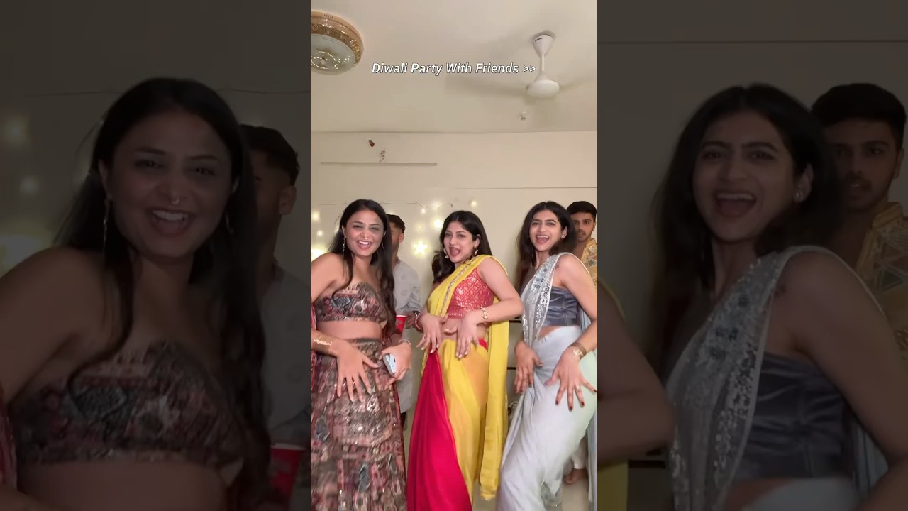 I Hosted A Diwali Party 😍🧨 #Shorts #friends #diwali #party