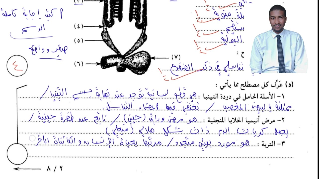 فيديو (٤) من سلسلة كيف 📝⏰🚩 تكتب الإجابة النموذجية في امتحان مادة الأحياء الشهادة السودانية. 